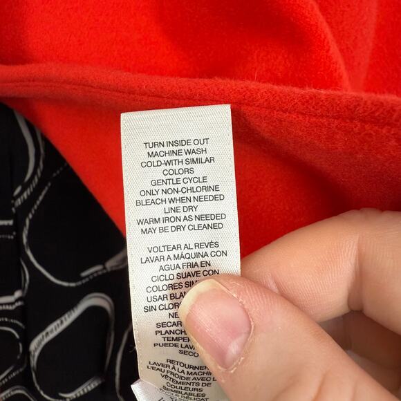 Chico's Women Red Swing Jacket Size 0 (US 4/6) Smooth Plush Retro Preppy Classic - Picture 6 of 7